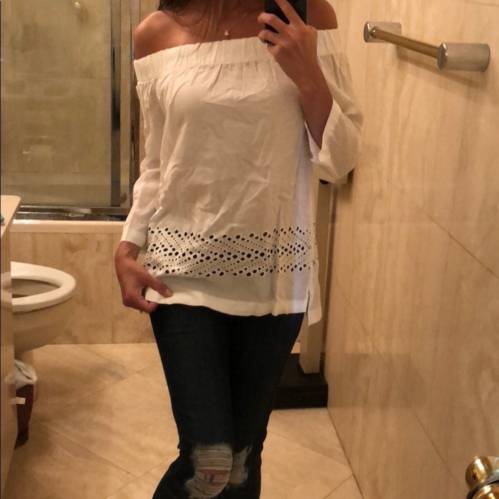 White off the shoulder blouse